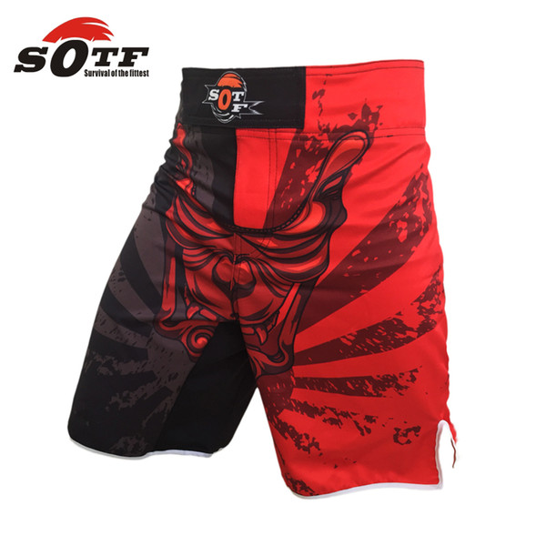 Suotf Mma Big Eyes Red Blue Boxing Shorts Sanda Loose Muay Thai Boxing Shorts Mma Pants Cheap Shorts Pretorian Muay Clothing