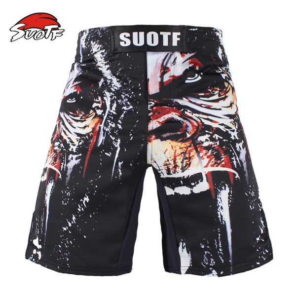 Suotf Mma Boxing Sports Men Orangutan Patterns Personality Breath Large Fitness Thai Boxing Shorts Tiger Muay Thai Kickboxing