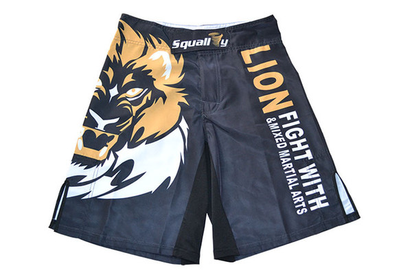 The new 2015 Indian lion loose MMA Muay Thai boxing shorts sweat pants drying combat training fighting global free shipping