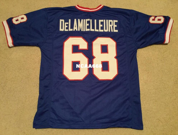 Men JOE DELAMIELLEURE #68 Sewn Stitched RETRO JERSEY Full embroidery Jersey Size S-4XL or custom any name or number jersey