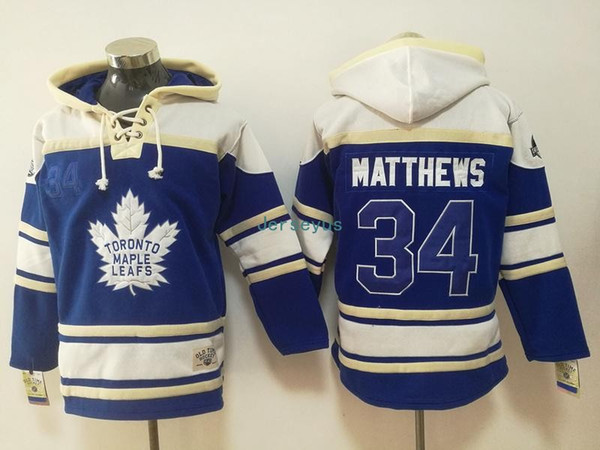 High quality Toronto Maple Leafs Hoodies Mens 16 Mitchell Marner 34 Auston Matthews 29 William Nylander Stitched Sweatshirt Hockey Jerseys