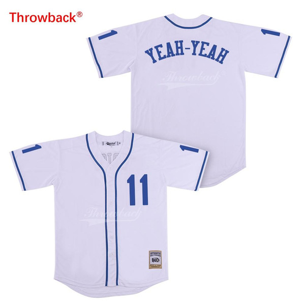 Throwback Jersey Men's The Sandlot Movie Baseball Jerseys 11 Yeah-Yeah Jerseys White Shirt Stiched Size S-3XL Wholesa