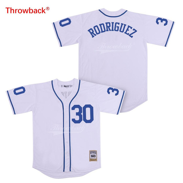 Throwback Jersey Men's 30 Rodriguez Jerseys The Sandlot Movie Baseball Jerseys White Shirt Stiched Size S-XXXL Free Shipping