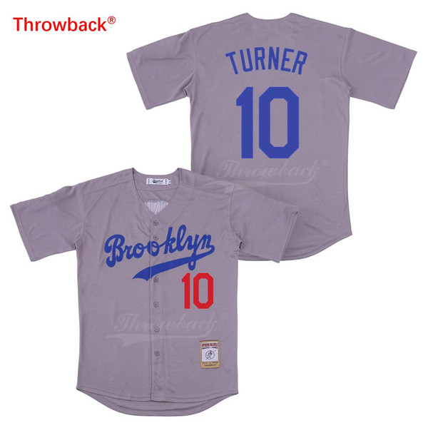 Throwback Baseball Jersey Men's Movie Brooklyn Jersey Turner Jerseys Shirt Stiched Size S-3XL Wholesale Free Shipping Cheap