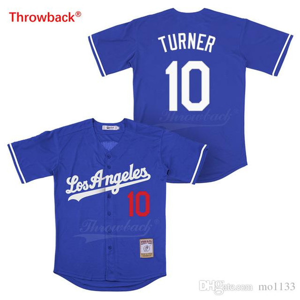 Throwback Jersey Men's Los Angeles Jersey Turner Movie Baseball Jerseys Shirt Stiched High Quality Fast Shipping