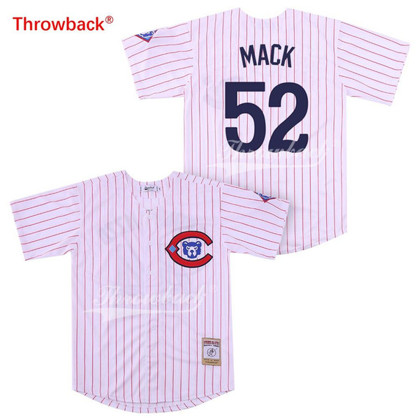 Throwback Jersey Men's Chicago 52 Mack Jerseys Baseball Jersey Colour White Grey Cream Blue Shirt Wholesale Stiched Cheap