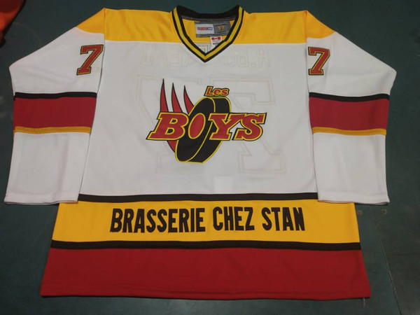 77 R.GOUDREAU Custom Name Les Boys Movie Hockey Jersey Embroidery Stitched Customize any number and name Jerseys