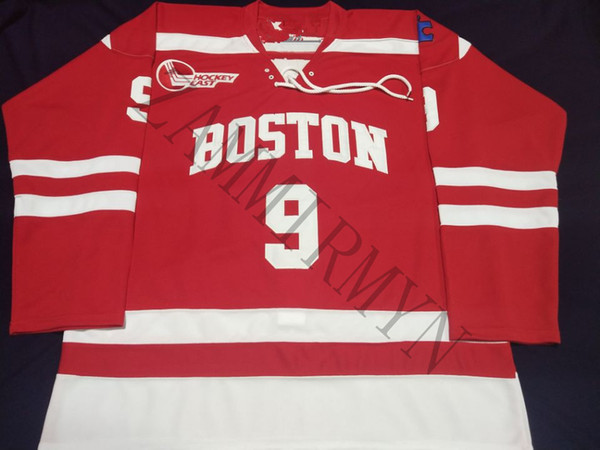 Jack Eichel 9 Boston University McAvoy Fabbro 7 Hockey Jersey Embroidery Stitched Customize any number and name Jerseys