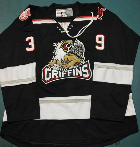 High quality embroidery 39 BERTUZZI 25 LARKIN Grand Rapids Griffins Ice Hockey Jersey Mens Embroidery Stitched Customize any number and na