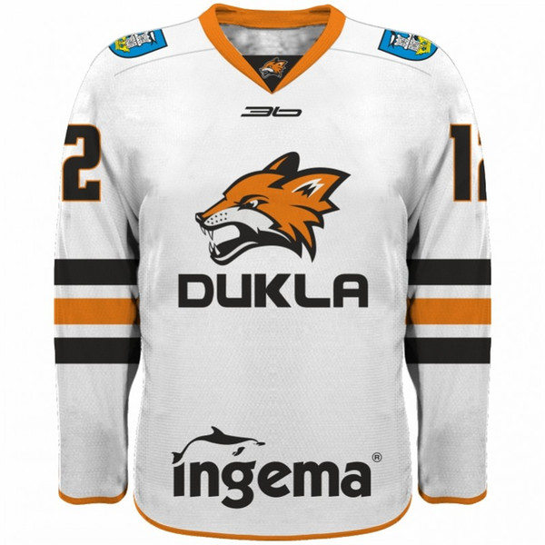 DUKLA MICHALOVCE AUTHENTIC Hockey Jersey REPLIKA 2017/18 TMAVÁ VERZIA Embroidery Stitched Customize any number and name Jerseys