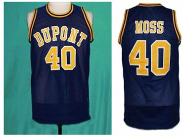 Randy Moss #40 Dupont High BASKETBALL Jersey Embroidery Stitched Customize any number and name Jerseys