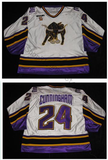 Minnesota State University #24 - Jerry Cunningham 2001-02 Hockey Jersey Embroidery Stitched Customize any number and name Jerseys