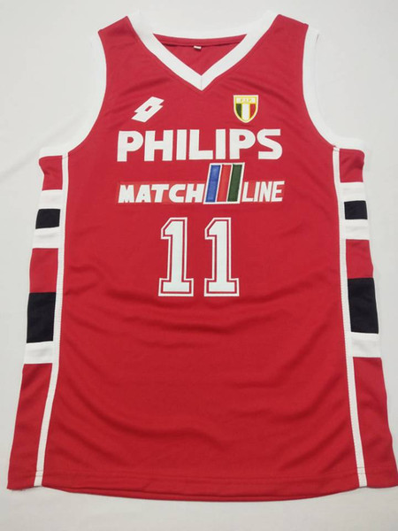 Dino Meneghin 11 Mobilgirgi Varese Basketball Jersey Embroidery Stitched Customize any size and name