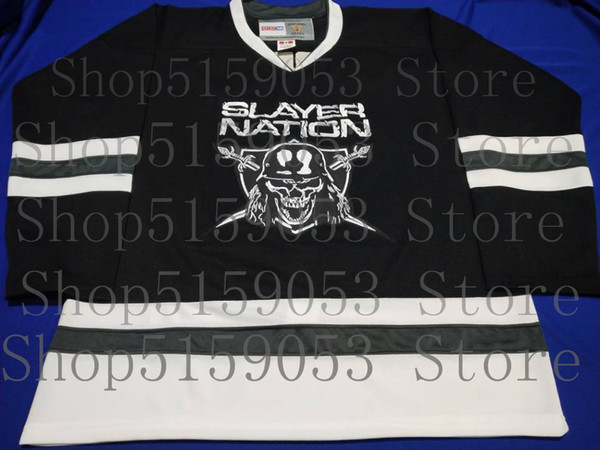 High quality embroidery Rare Slayer Nation Reigning 2013 Hockey Jersey Embroidery Stitched Customize any number and name Jerseys