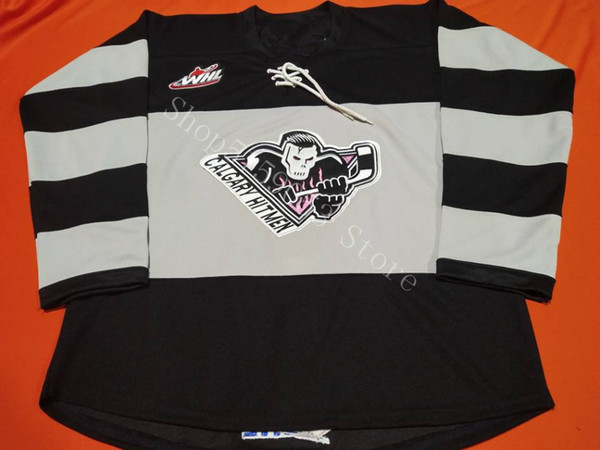 MeiLunNa Customize Calgary Hockey Jerseys Embroidery Stitched Customize any number and name Jerseys