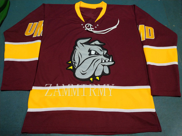 High quality embroidery Minnesota Duluth Bulldogs Hockey Jersey Embroidery Stitched or custom any name or number