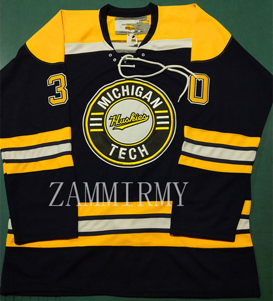 Men's retro Michigan tech husky hockey jerseys embroider custom jerseys of any size and name size