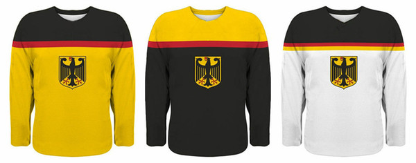 The new 2019 team German hockey jersey Embroidery Stitched Customize any number and name Jerseys