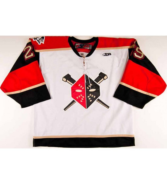 1996 97 Wheeling Nailers 17 Brad Symes Hockey Jersey Black White Embroidery Stitched Customize any number and name Jerseys