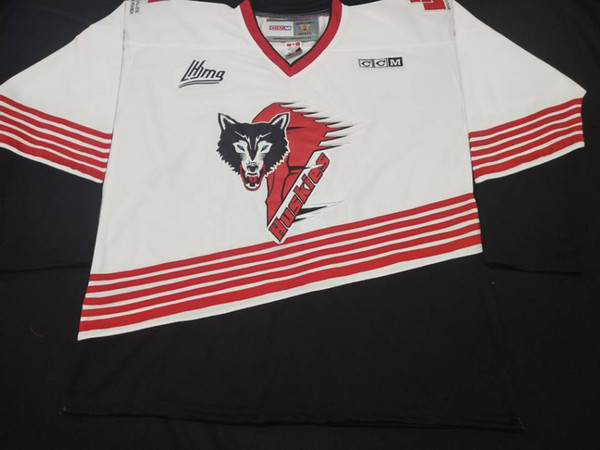 High-end embroidery Huskies Hockey Jerseys Embroidery Stitched Customize any number and name Jerseys