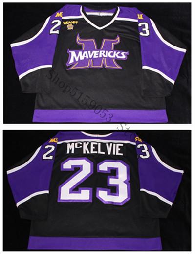 Minnesota State University #23 - Ryan McKelvie 2002-03 Hockey Jersey Embroidery Stitched Customize any number and name Jerseys