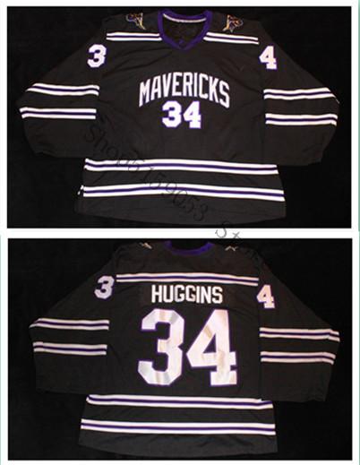 Minnesota State University 34 Cole Huggins 2013-14 Hockey Jersey Embroidery Stitched Customize any number and name Jerseys