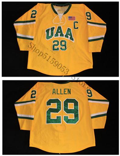 University of Alaska - Anchorage #29 - Scott Allen Hockey Jersey Embroidery Stitched Customize any number and name Jerseys