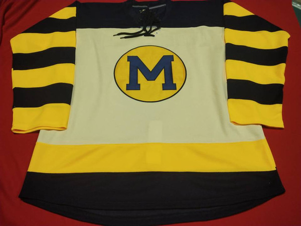 Michigan Wolverines Hockey Jersey Embroidery Stitched Customize any number and name Jerseys