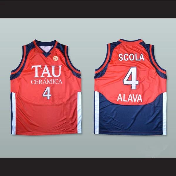 Luis Scola 4 Tau Ceramica Basketball Jersey Embroidery Stitched Customize any number and name Jerseys