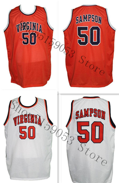 Ralph Sampson 50 Custom College Basketball Jersey Embroidery Stitched Customize any number and name Jerseys
