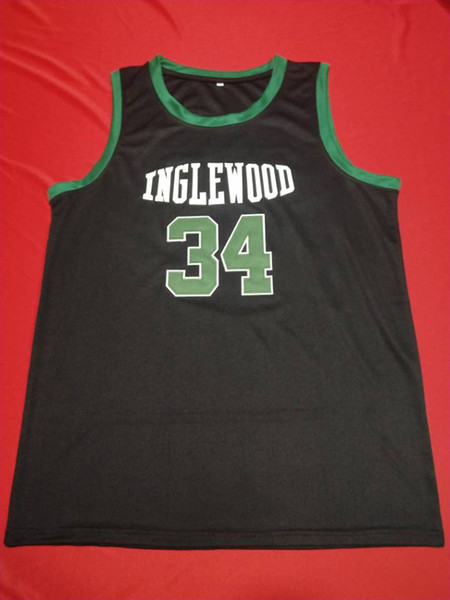 PAUL PIERCE 34 INGLEWOOD HIGH SCHOOL BASKETBALL Jersey Embroidery Stitched Customize any number and name Jerseys