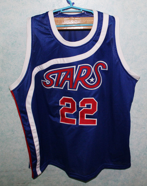 # 22 MOSES MALONE UTAH STARS RETRO ABA BASKETBALL JERSEY Embroidery Stitched Customize any number and name Jerseys