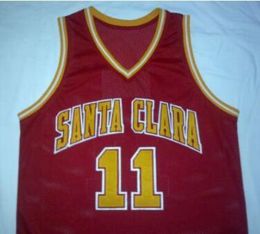 Steve Nash Santa Clara Broncos Red academy basketball Jersey Stitched Customize any number and name Jerseys