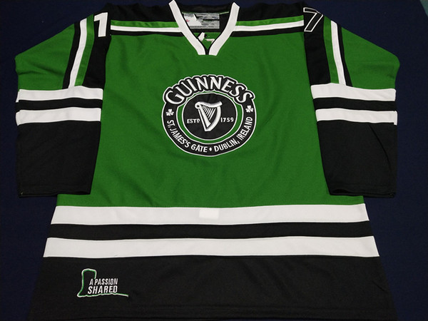 Guinness Hockey Jersey Shirt can customize players jerseys of any size