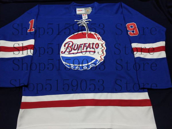 Custom Name Buffalo Bisons Retro Hockey Jersey New Embroidery Stitched Customize any number and name Jerseys , When shopping, please leave