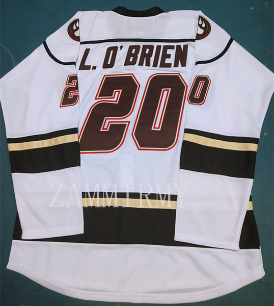 Vintage Hershey Bears L.O'BRIEN 20 Hockey Jersey Embroidery Stitched Customize any number and name