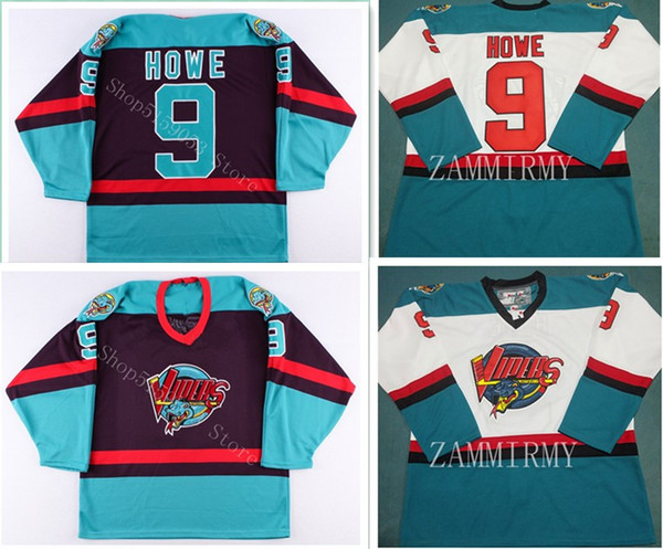 1997 Gordie Howe 9 Detroit Vipers hockey jersey