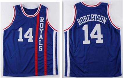 #14 Oscar Robertson CINCINNATI ROYALS BASKETBALL Jersey Embroidery Stitched Customize any number and name Jerseys