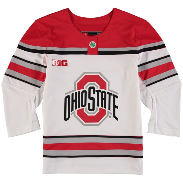 High quality embroidery Ohio State Buckeyes College Hockey Jersey Embroidery Stitched Customize any number and name Jerseys