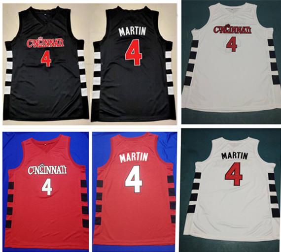 Cincinnati Bearcats College Kenyon Martin # 4 Jersey de baloncesto retro negro Número de nombre personalizado cosido de los hombres Camiseta