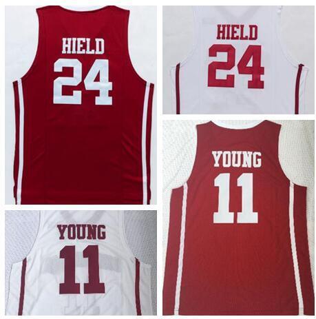 University of Oklahoma mens 24 HIELD 11 Young College Basketball wear,trainers athletic Training Basketball jerseys,online shopping stores