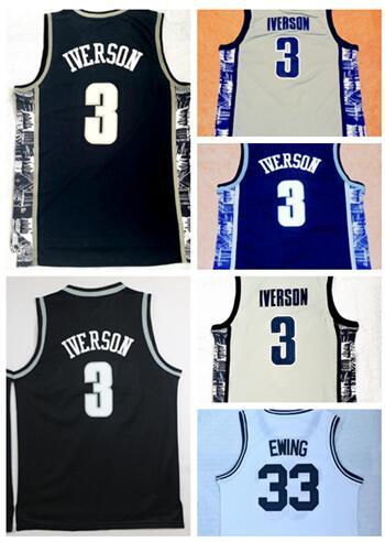 Discount Cheap mens buy Georgetown College Basketball jerseys, Ewing 33 Iverson 3 Trainers College Basketball wear,online stores for sale