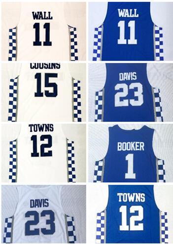 Kentucky College fan shop online store for sale men Basketball Wears,3 ADEBAYO 11WALL 15 COUSINS 0 FOX 12 Towns 23 DAVIS Basketball Jerseys