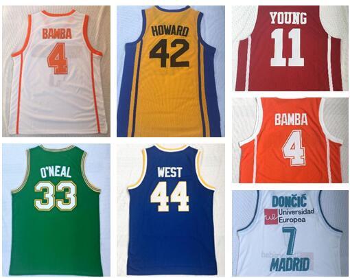 fan shop online store for sale Basketball Jerseys, 33 ALCINDOR 42 HOWARD 4 BAMBA RED 30 CuBBY 4 PETROVIC 23 Rose 33 Johnson Basketball Wears