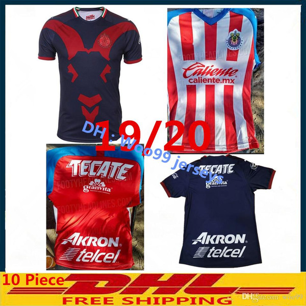 2019 2020 CHIVAS Guadalajara LIGA America UNAM soccer Jersey Club de Cuervos 19 20 CHIVAS Red football shirt America Football shirt S-XXL