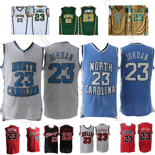 NCAA North Carolina Tar Heels 23 Michael Jersey 23 LeBron James Maillots de basketball men jerseys