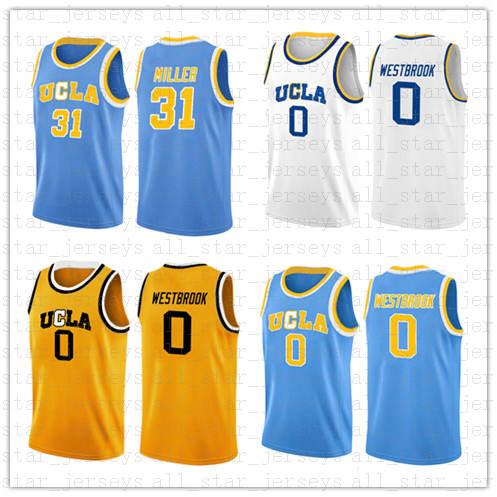 NCAA Campus bear UCLA Russell 0 Westbrook Reggie 31 Miller Jersey College Basketball Wears