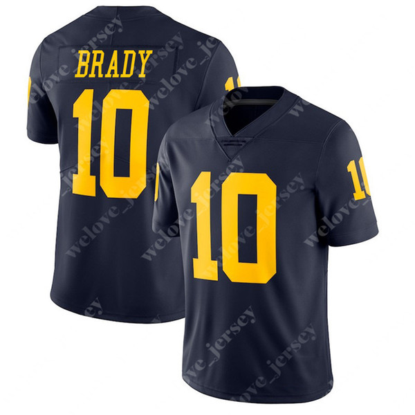 NCAA 10 Tom Brady Jersey Michigan Wolverines College Men's Football jerseys Hot Sale Navy Blue Jerseys