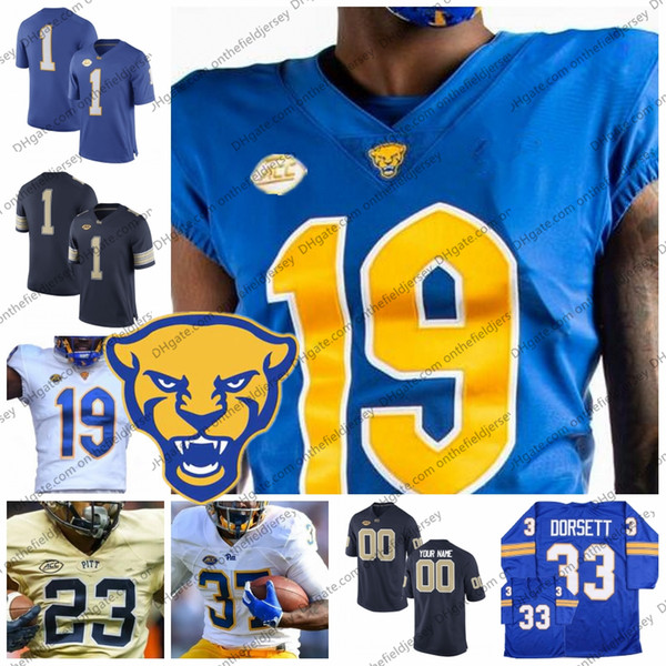 Custom NCAA Pittsburgh Panthers New Branding Football Jersey Any Name Number #13 Dan Marino 24 James Conner 97 Aaron Donald PITT S-3XL