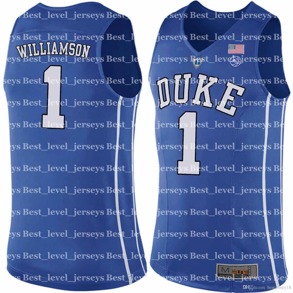 NCAA Duke Blue Devils 1 Williamson jersey Zion 2 Reddish jersey Cameron 5 Barrett jersey RJ